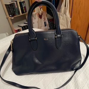 Ralph Lauren shoulder bag, with crossbody strap. Navy blue.